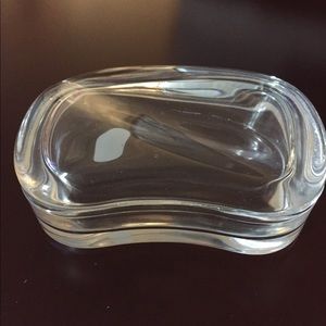 TIFFANY & CO. Crystal "Wave" trinket box